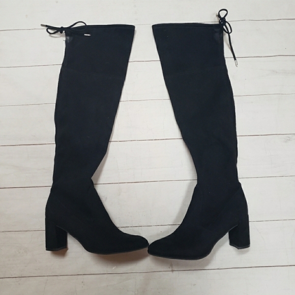 Marc Fisher Tall Knee High Black Boots - Picture 2 of 4